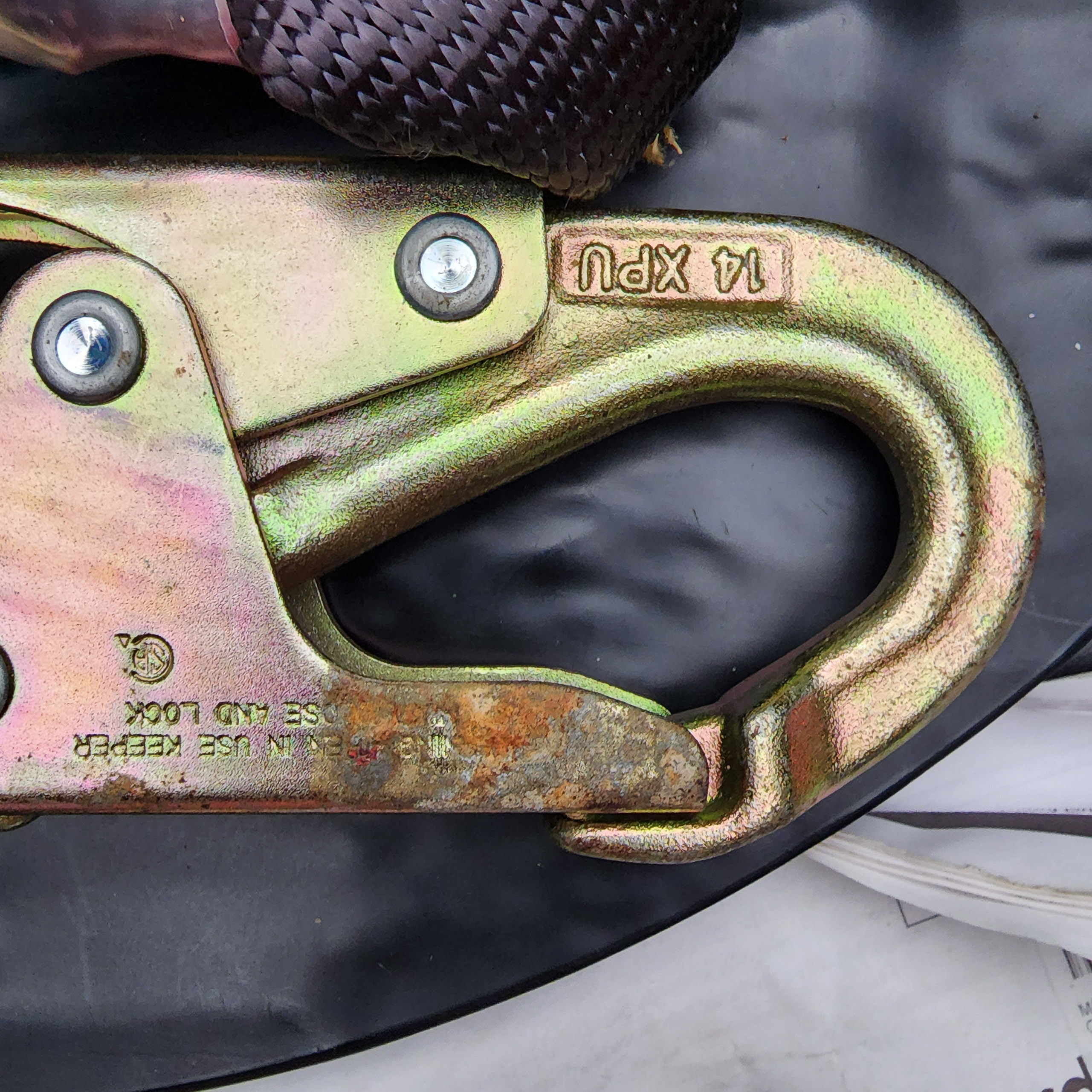 Workman 6' Lanyard, Twin Leg, Tie Back/Snap Hook, Safety Harness Gear Tool - Picture 3 of 7