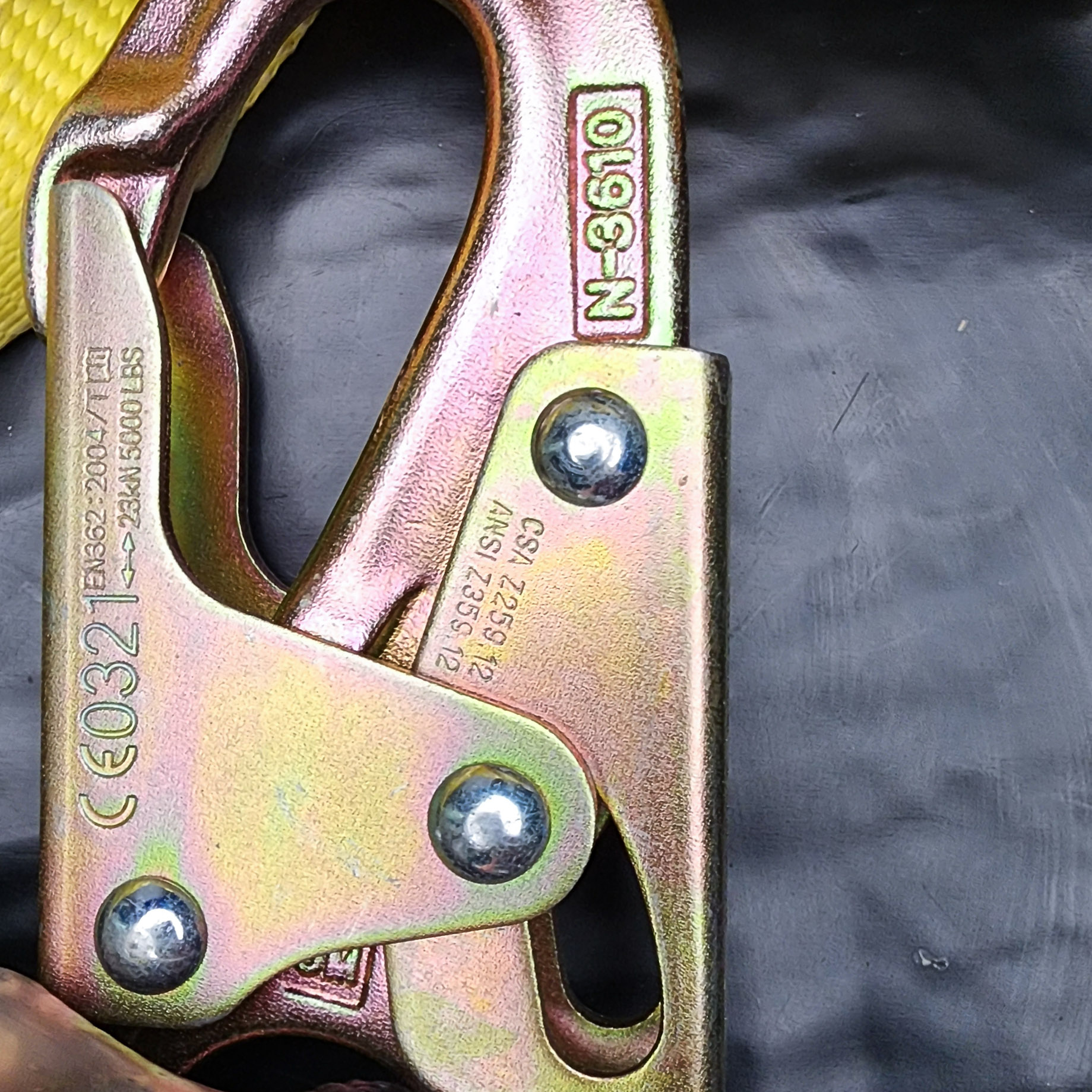 Workman 6' Lanyard, Twin Leg, Tie Back/Snap Hook, Safety Harness Gear Tool - Picture 4 of 7