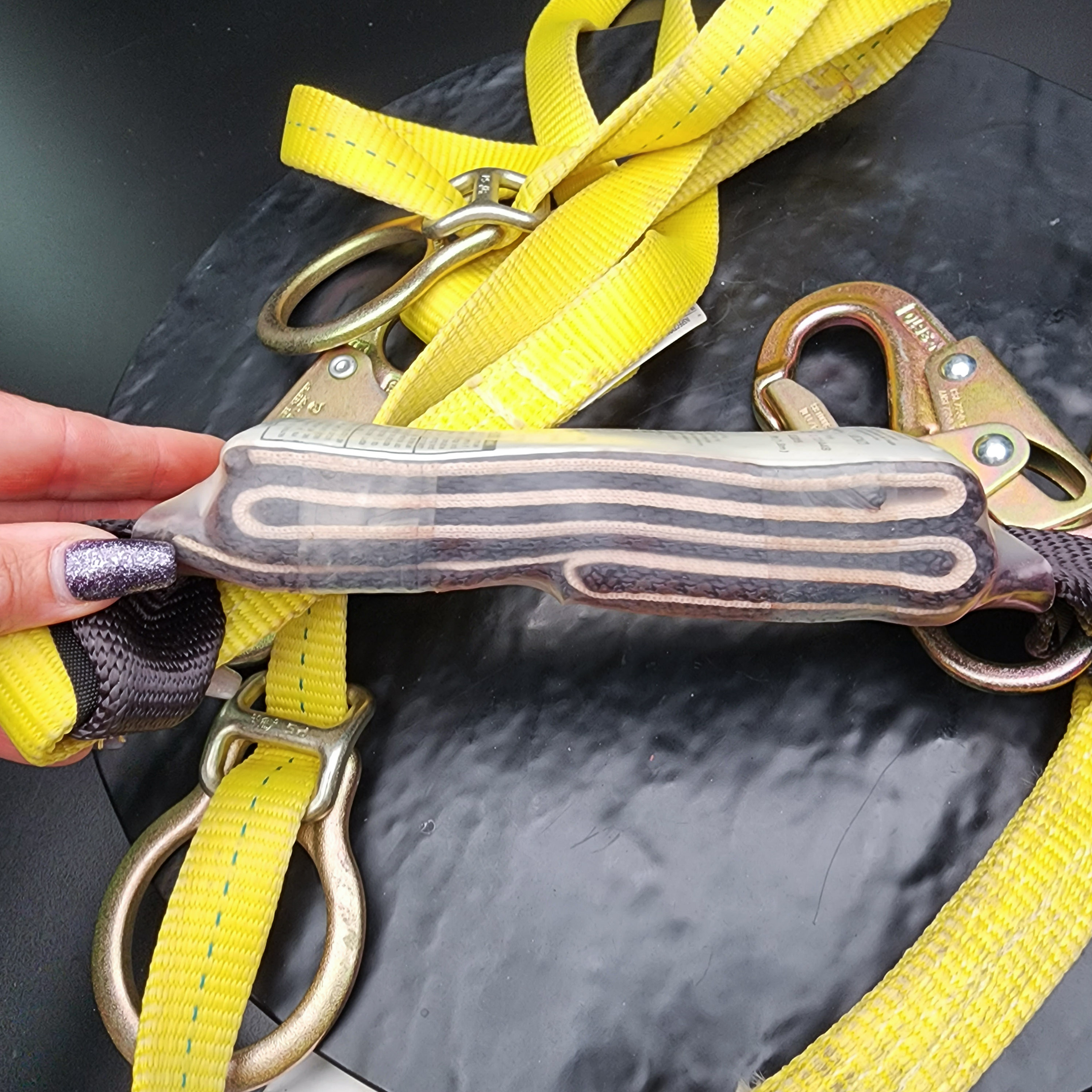 Workman 6' Lanyard, Twin Leg, Tie Back/Snap Hook, Safety Harness Gear Tool - Picture 6 of 7