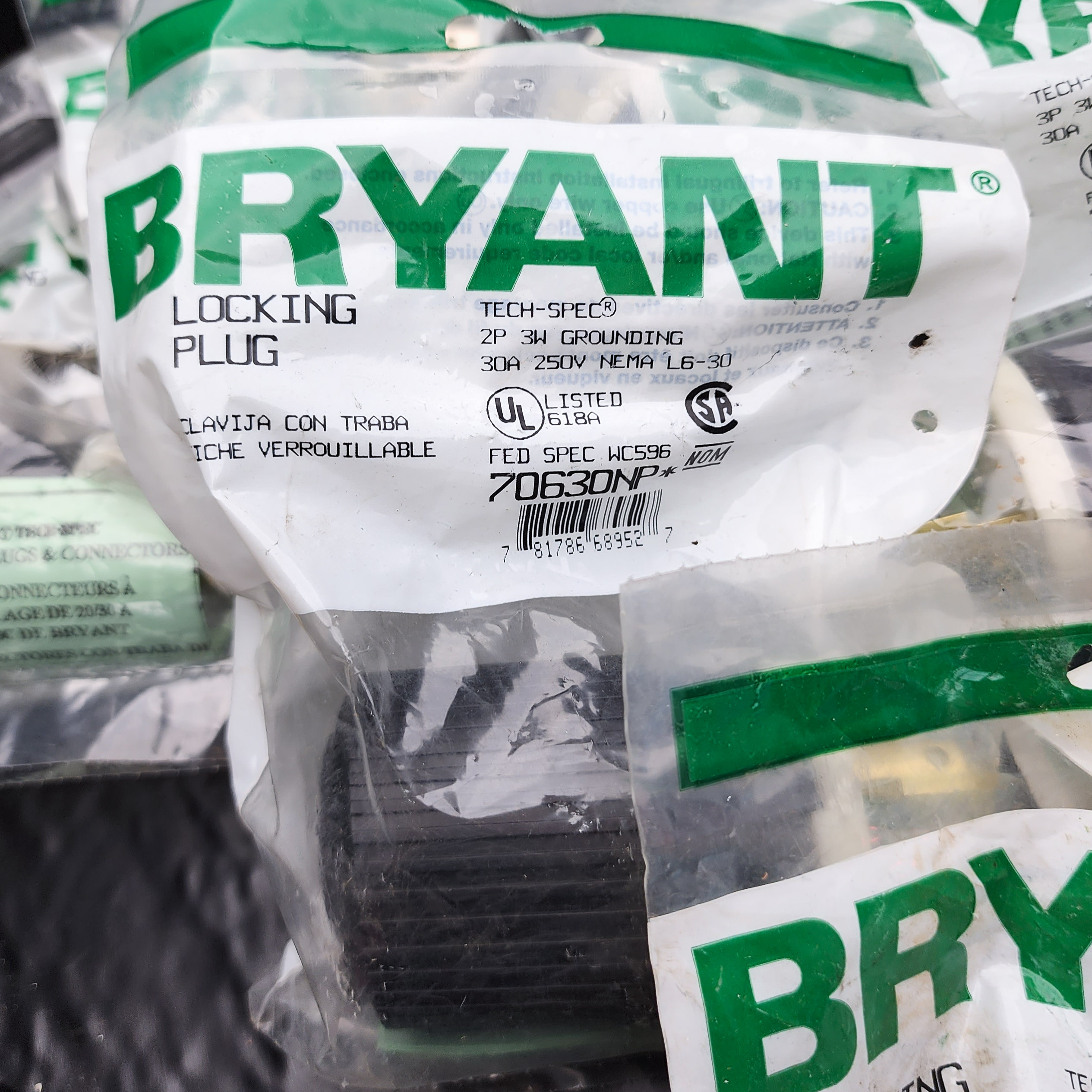 12 Hubbell Bryant Industrial Twist Locking Plug L6-30 30A 250V 🛠️ - Picture 3 of 7