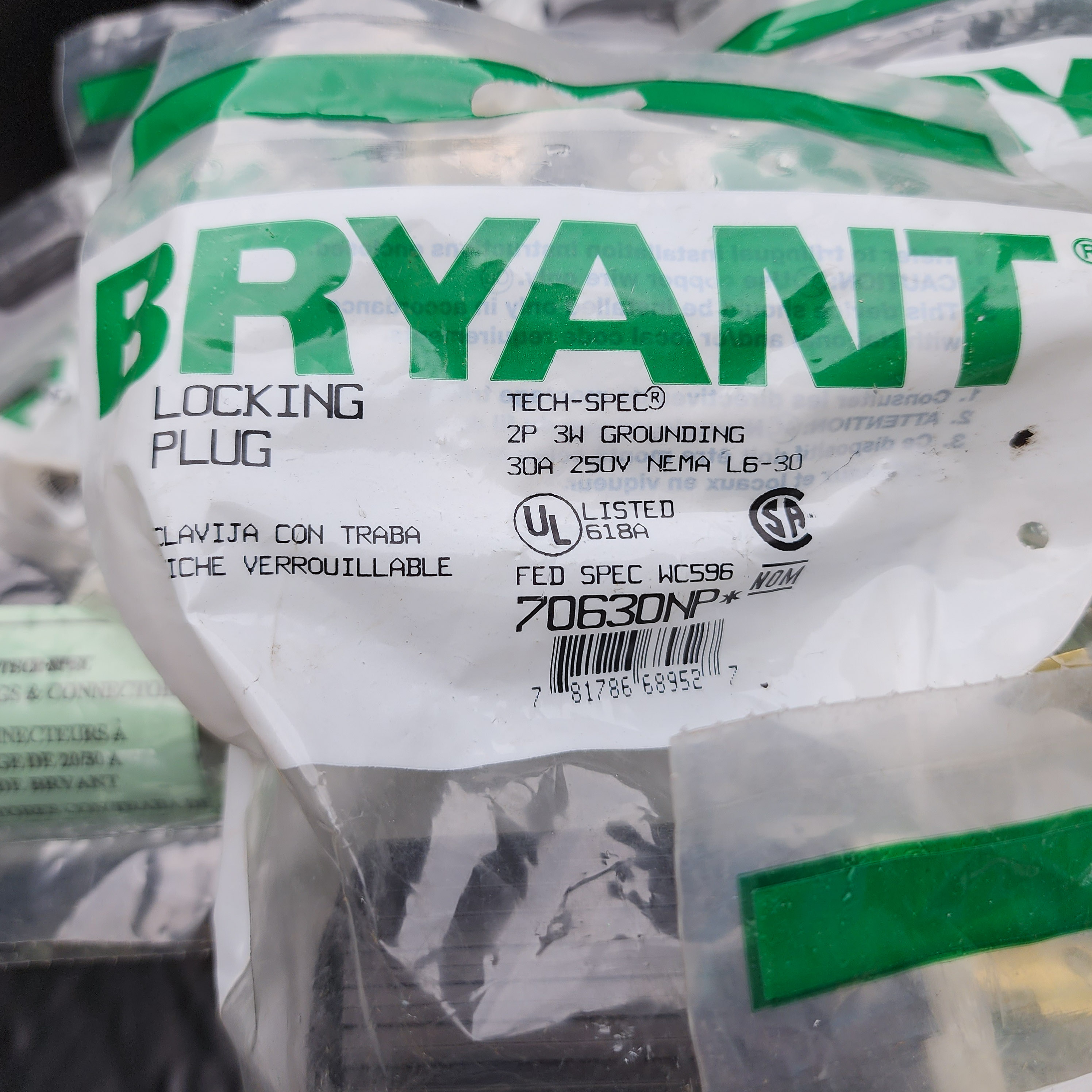 12 Hubbell Bryant Industrial Twist Locking Plug L6-30 30A 250V 🛠️ - Picture 7 of 7