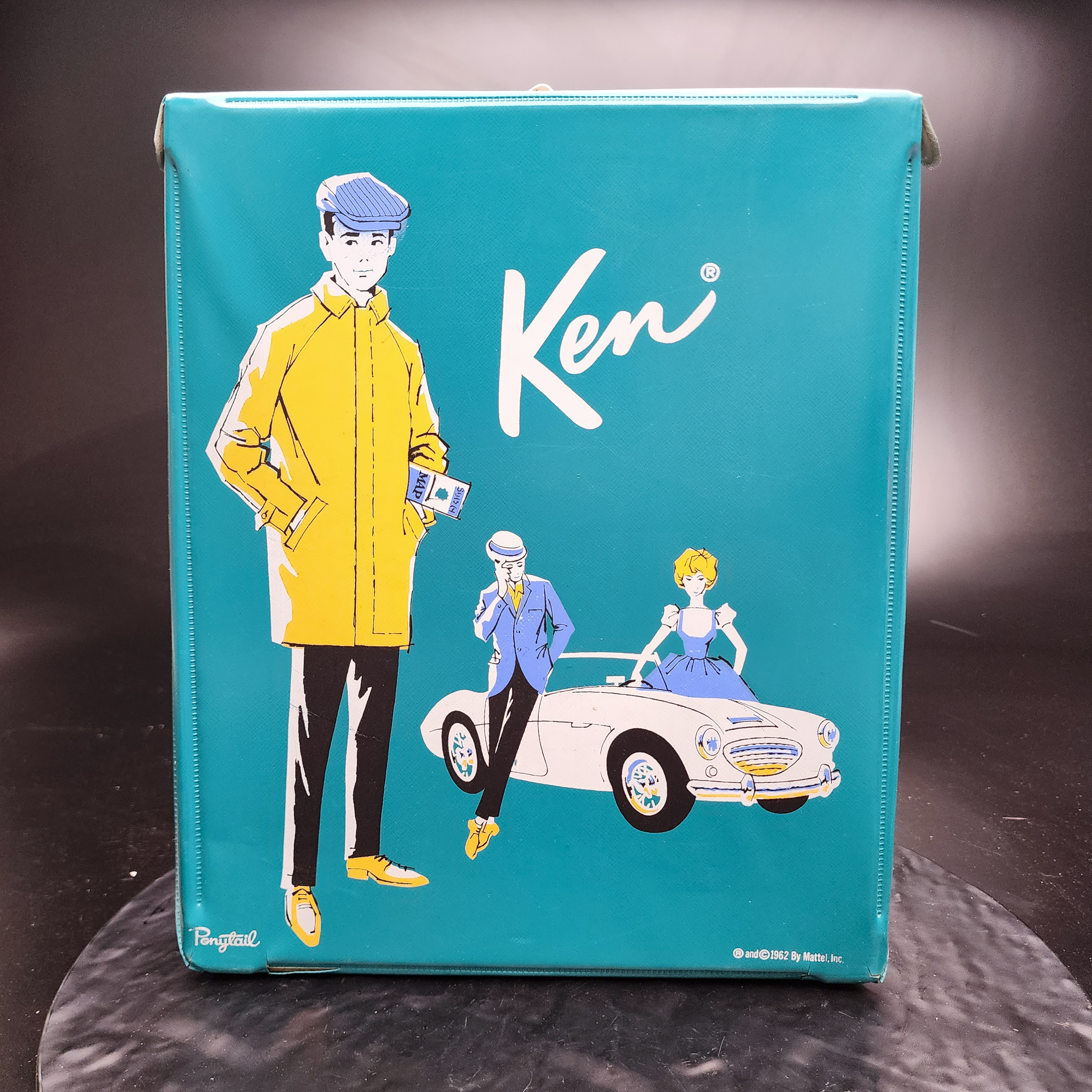 1962 Mattel Ken Wardrobe Carrying Case Barbie's Boyfriend Doll Teal Vinyl 🎁 - Picture 1 of 5