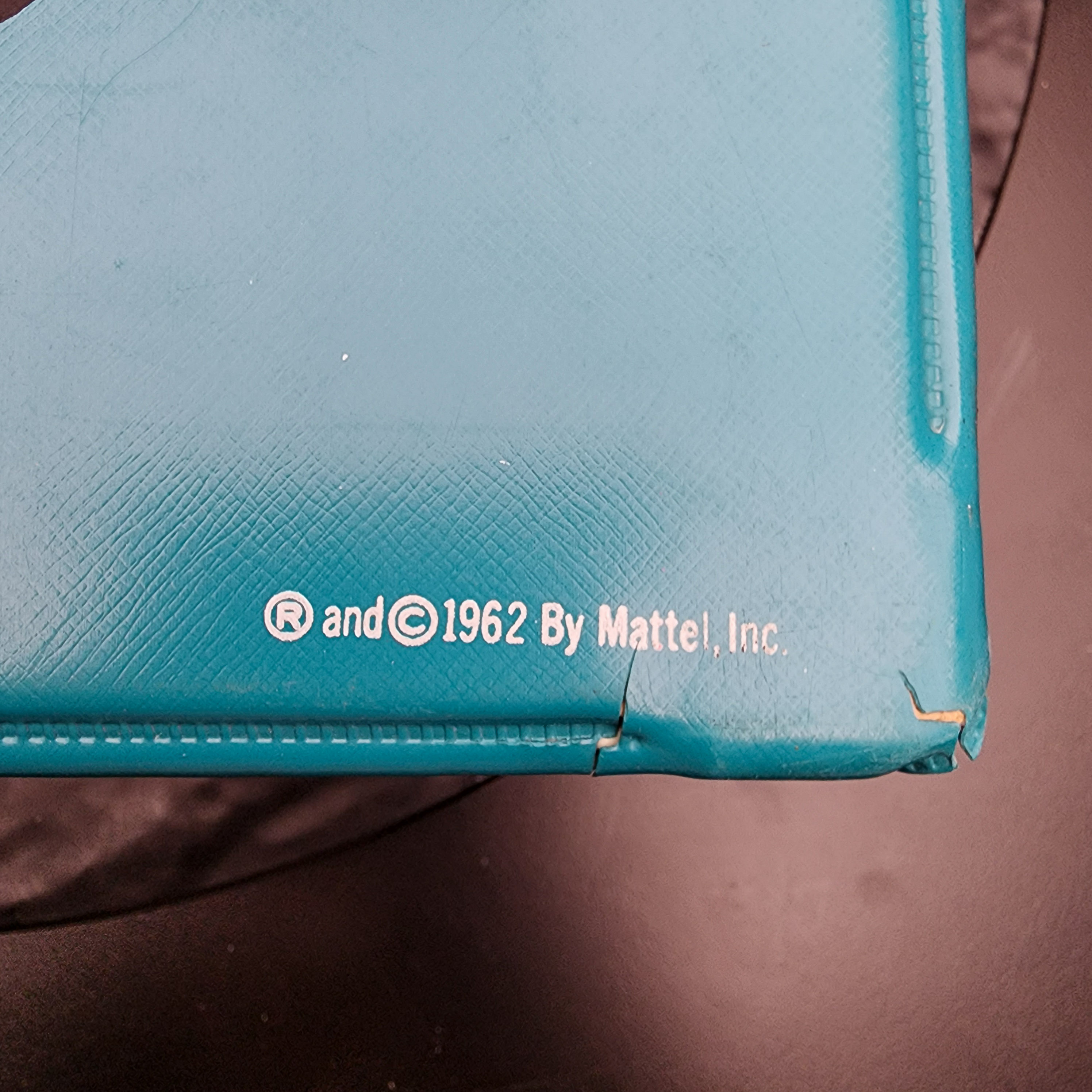 1962 Mattel Ken Wardrobe Carrying Case Barbie's Boyfriend Doll Teal Vinyl 🎁 - Picture 4 of 5